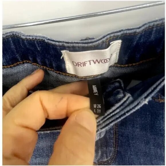 Driftwood Jeans 26 Denim Audrey Straight Leg Vintage Blue $138 - Picture 3 of 4